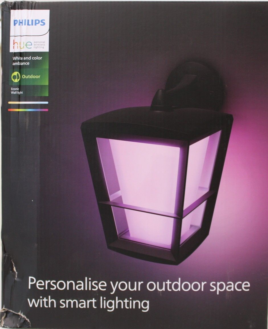 Laualamp Philips Hue  SALE OUT. |  WCA Econic Outdoor Wall Lantern | 15 W | 2000-6500 Hue White Colour Ambiance | DAMAGED PACKAGING | 24 month(s)