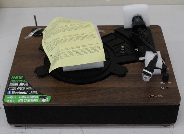 Speakers Muse  SALE OUT.  MT-107 BTO Turntable Stereo System, Black/Brown |  Turntable Stereo System with Bluetooth Out | MT-107 BTO | Warranty 24 month(s) | 2x5 W | Bluetooth | Black/Brown | DAMAGED PACKAGING AND ITEM BODY