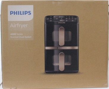 Настольный гриль Philips  SALE OUT.  NA462/80 Airfryer 4000 Series Dual Basket, 10 L |  Airfryer, Dual Basket | NA462/80 4000 Series | Capacity 10 L | Power 2750 W | RapidAir | Silk White/Beige | DAMAGED PACKAGING
