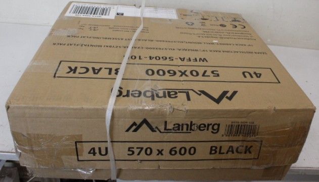 Muud kaubad Lanberg  SALE OUT.  Rack cabinet 19" wall-mounted 4U 600 fast assembly (flat pack), black | SALE OUT.  Rack cabinet 19" wall-mounted 4U 600 fast assembly (flat pack) | WFFA-5604-10B | Black | DAMAGED PACKAGING, UNPACKED