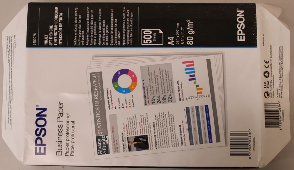 Офисные принадлежности EPSON  SALE OUT. | Business Paper 500 sheets | Printer | White | 80 g/m² | A4 | DAMAGED PACKAGING, UNPACKED