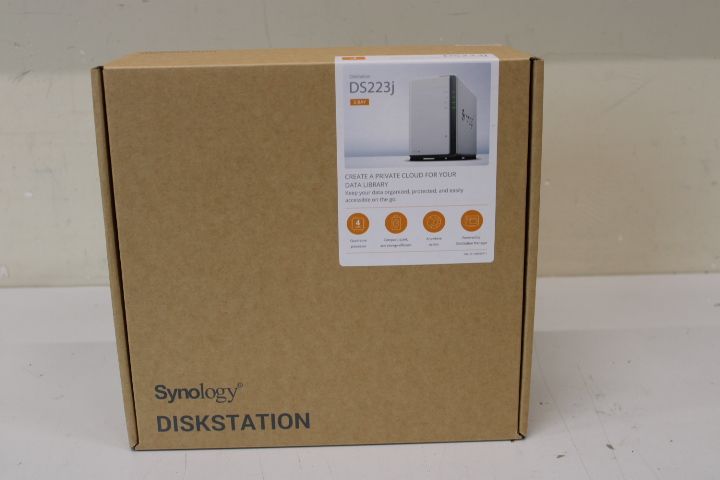 Флеш-накопитель Synology  SALE OUT.  | Tower NAS | DS223j | up to 2 HDD/SSD | Realtek | RTD1619B | Processor frequency 1.7 GHz | 1 GB | DDR4 | DEMO