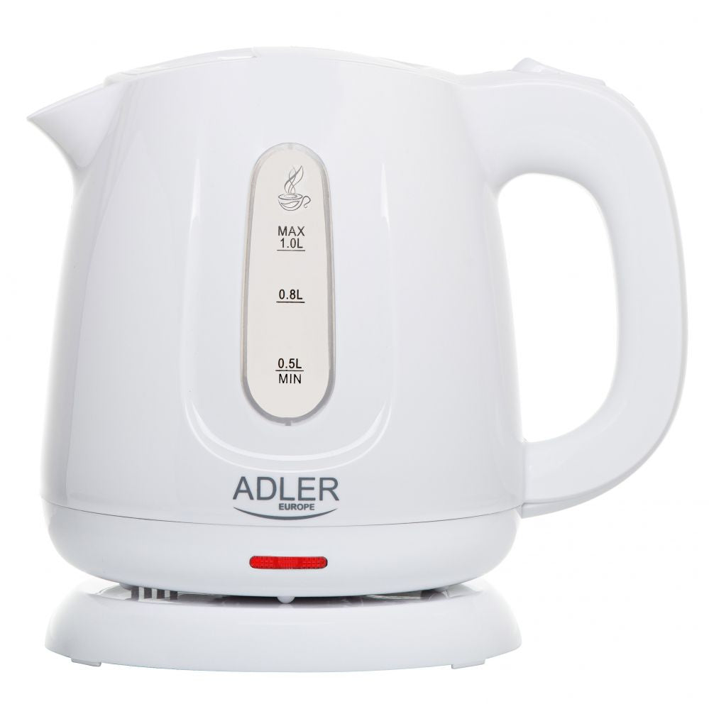 Чайник Adler  Kettle | AD 1373 | Electric | 850 W | 1 L | Polypropylene | 360° rotational base | White