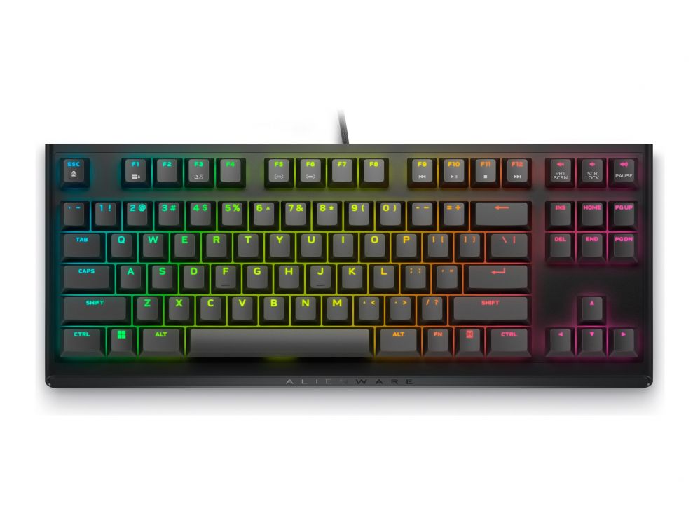 Arvuti klaviatuur Dell  Alienware Tenkeyless AW420K | Gaming Keyboard | Wired | EN | Dark Side of the Moon | CHERRY MX Red