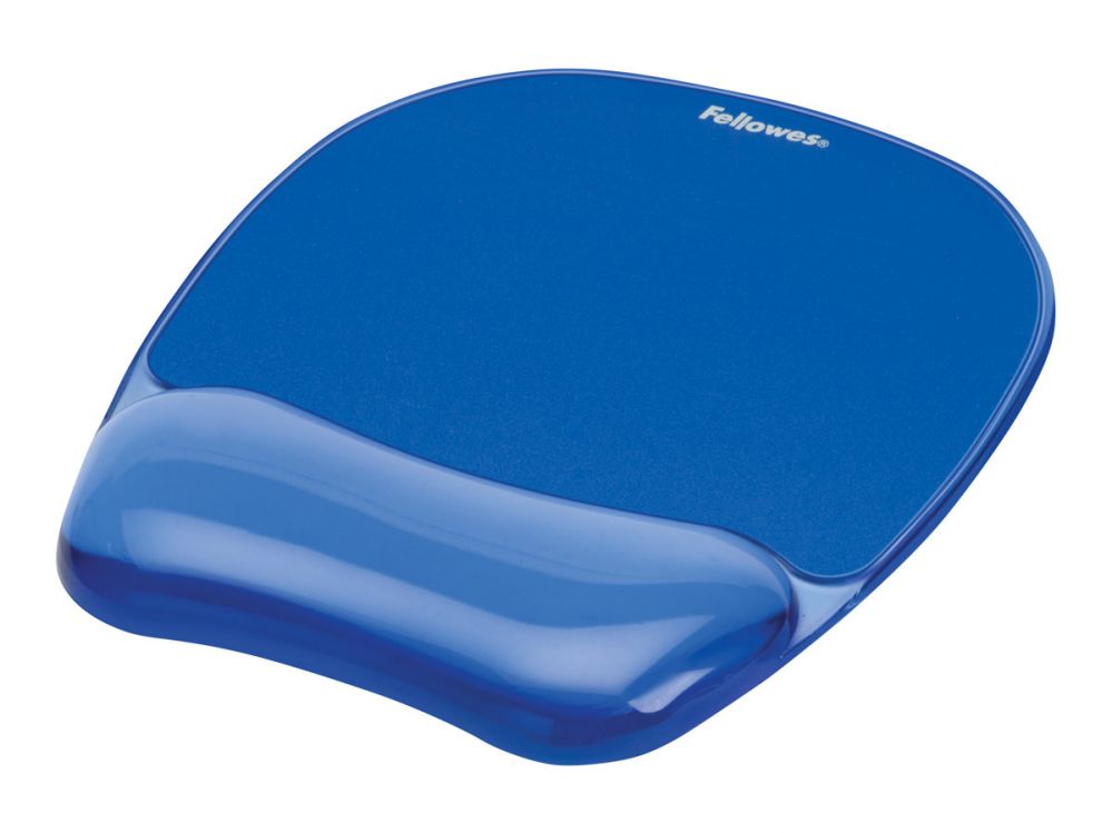 Компьютерная мышь Fellowes  Mouse pad with wrist support CRYSTAL, blue