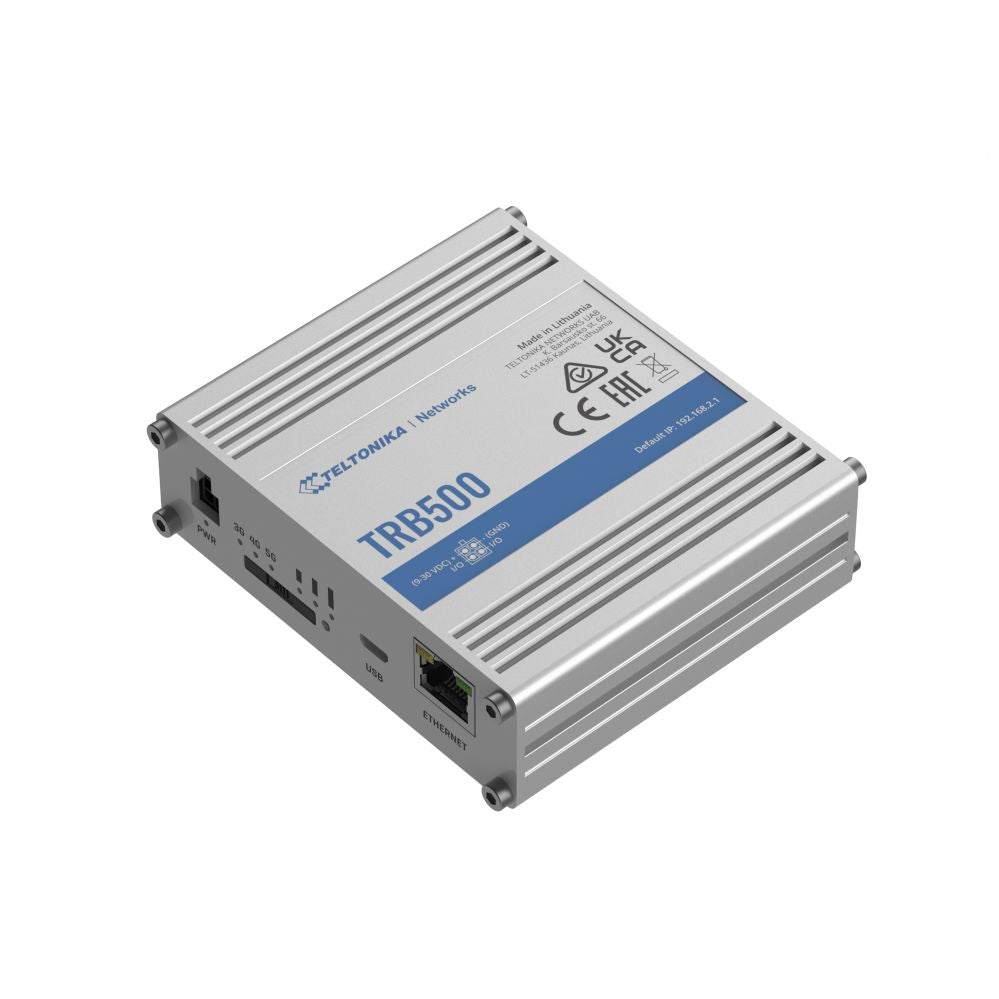 Ruuterid Teltonika  Industrial 5G Gateway | TRB500 | No Wi-Fi | Mbit/s | 10/100/1000 Mbps Mbit/s | Ethernet LAN (RJ-45) ports 1 | Mesh Support No | MU-MiMO Yes | Antenna type SMA for Mobile