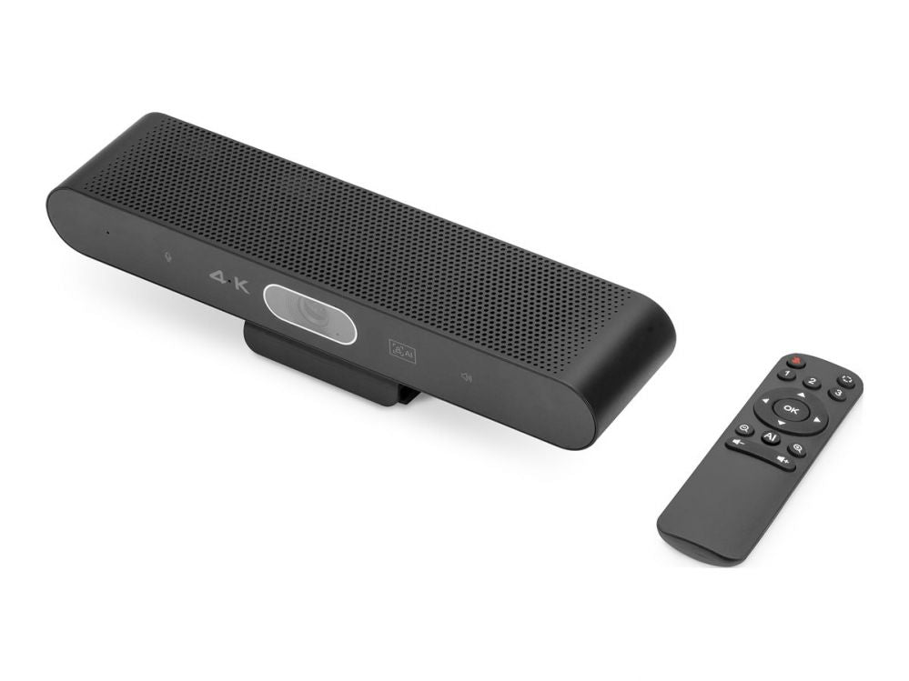 Veebikaamera Digitus  4K All-in-One Video Bar Mini – Video Conference System, Black/Gray