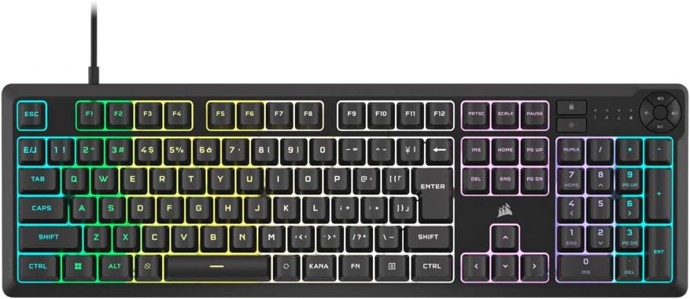 Arvuti klaviatuur Corsair  K55 CORE RGB | Gaming keyboard | Wired | NA | Black | USB 2.0 Type-A