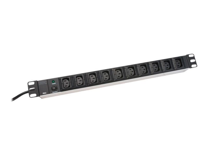 Kaitselüliti Digitus  Aluminum outlet strip, IEC C14 plug | DN-95404 | Sockets quantity 10