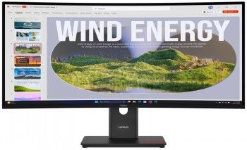 Монитор Lenovo  LENOVO 34" T34WD-40 CURVED WQHD 21:9 120HZ HDMI/DP/USB-C(96W)/RJ45