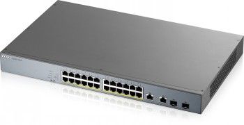 Серверы ZYXEL NETWORKS  ZYXEL GS1350-26HP, 26 PORT MANAGED CCTV POE SWITCH, LONG RANGE, 375W (1 YEAR NCC PRO PACK LICENSE BUNDLED) (5Y WARRANTY)