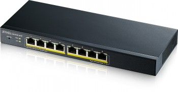 Serverid ZYXEL NETWORKS  ZYXEL GS1900-8HP V3, 8-PORT GBE L2 POE SMART SWITCH, 802.3AT, DESKTOP, FANLESS, 77 WATT (5Y WARRANTY)