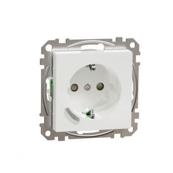 Jungikliai ir lizdai Schneider Electric  SCHNEIDER ELECTRIC SOCKET 1-PIECE EXXACT 1S/16A/IP20 FLUSH ZB WH