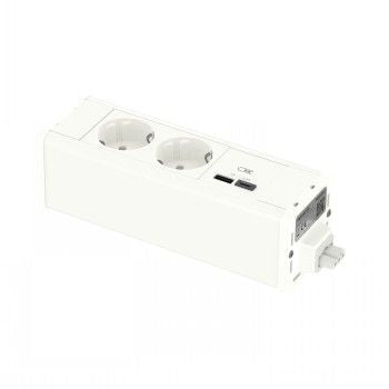 Serveri kaablid Schneider Electric  SCHNEIDER ELECTRIC UNICA SYSTEM+ MOD.UNIT 2XSCHUKO+USBA/C WHITE