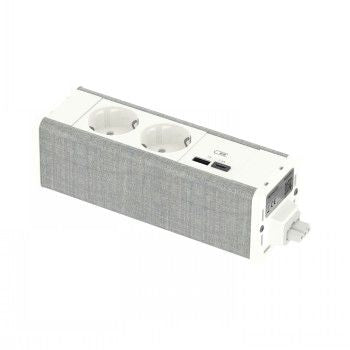 Serveri kaablid Schneider Electric  SCHNEIDER ELECTRIC UNICA SYSTEM+ MOD.UNIT 2XSCHUKO+USBA/C WHITE/GREY