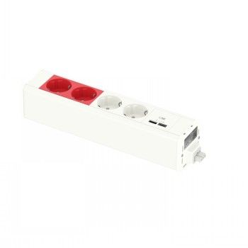 Serveri kaablid Schneider Electric  SCHNEIDER ELECTRIC UNICA SYSTEM+ MOD.UNIT 2W/2R+USBA/C WHITE
