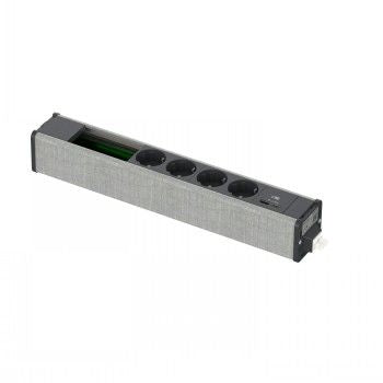 Серверные кабели Schneider Electric  SCHNEIDER ELECTRIC UNICA SYSTEM+ MOD.UNIT 4XSCH+USBA/C+DATA ANTHR/GREY