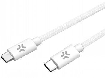 Авто держатель CELLY  CELLY USBCUSBCCOTT - USB-C TO USB-C COTTON BRAIDED CABLE WHITE (POWER DELIVERY)