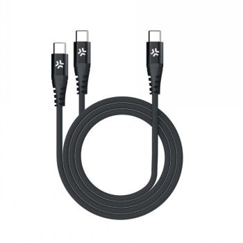 Üleminek CELLY  CELLY USB-C TO 2 USB-C CABLE 100W POWER DELIVERY