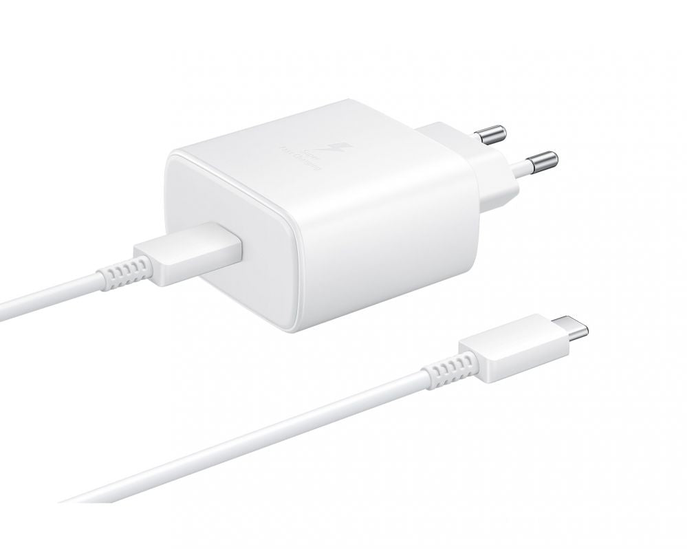 Adaptrid Samsung  EP-TA845EWE + EP-DW767JWE Samsung 45W Travel Charger + USB-C/USB-C Data Cable White (OOB Bulk)