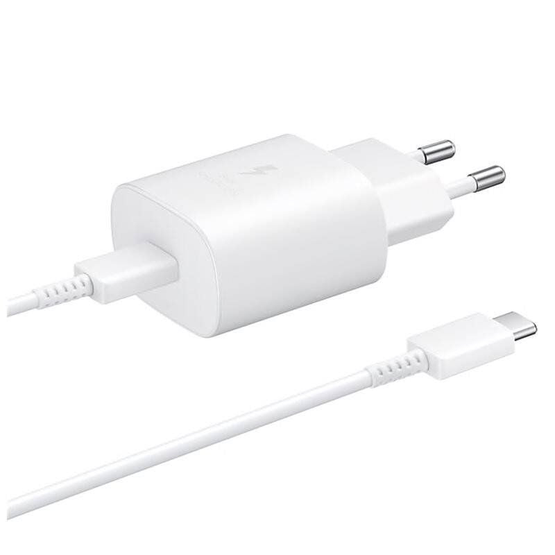 Adaptrid Samsung  EP-TA800EWE + EP-DA705BWE Samsung 25W Travel Charger + USB-C/USB-C Data Cable White (OOB Bulk)