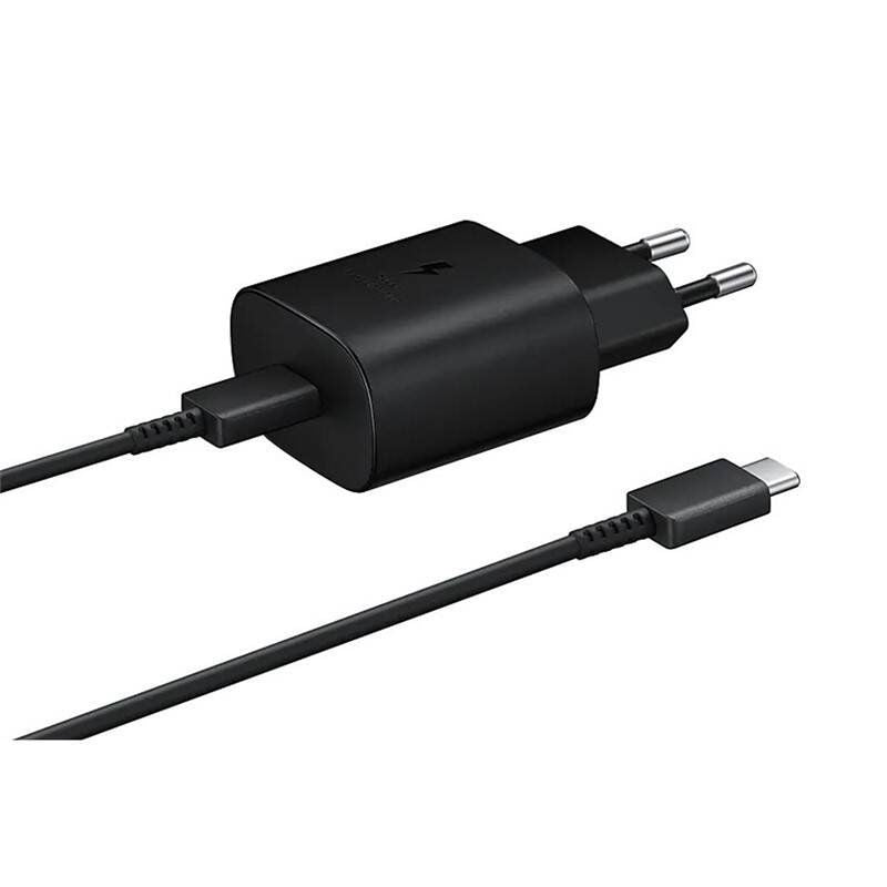 Адаптер Samsung  EP-TA800EBE + EP-DA705BBE Samsung 25W Travel Charger + USB-C/USB-C Data Cable Black (OOB Bulk)