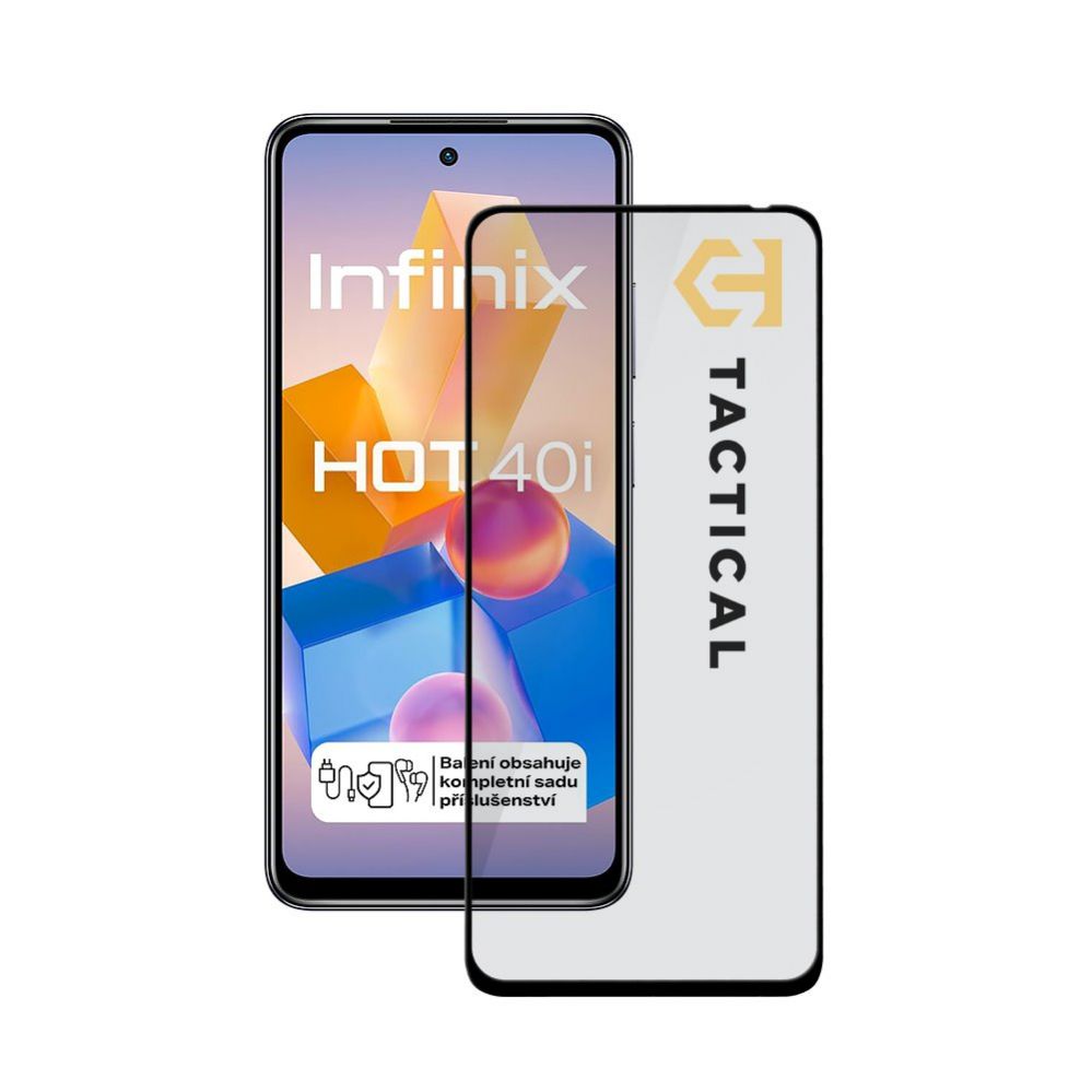 Protective glass Tactical - Tactical Glass Shield 5D for Infinix Hot 40i Black