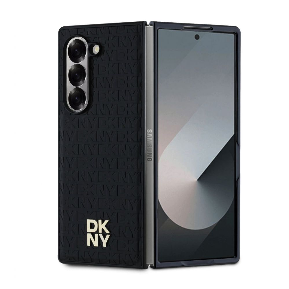 Чехол на заднюю панель DKNY - DKNY PU Leather Repeat Pattern Stack Logo MagSafe Case for Samsung Galaxy Z Fold 6 Black