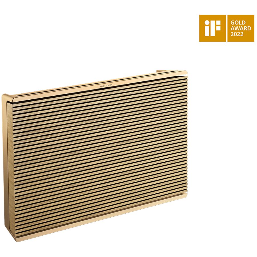 Juhtmevabad kõlarid BANG & OLUFSEN  Beosound Level Speaker Gold Tone Alu (Cover Light Oak)