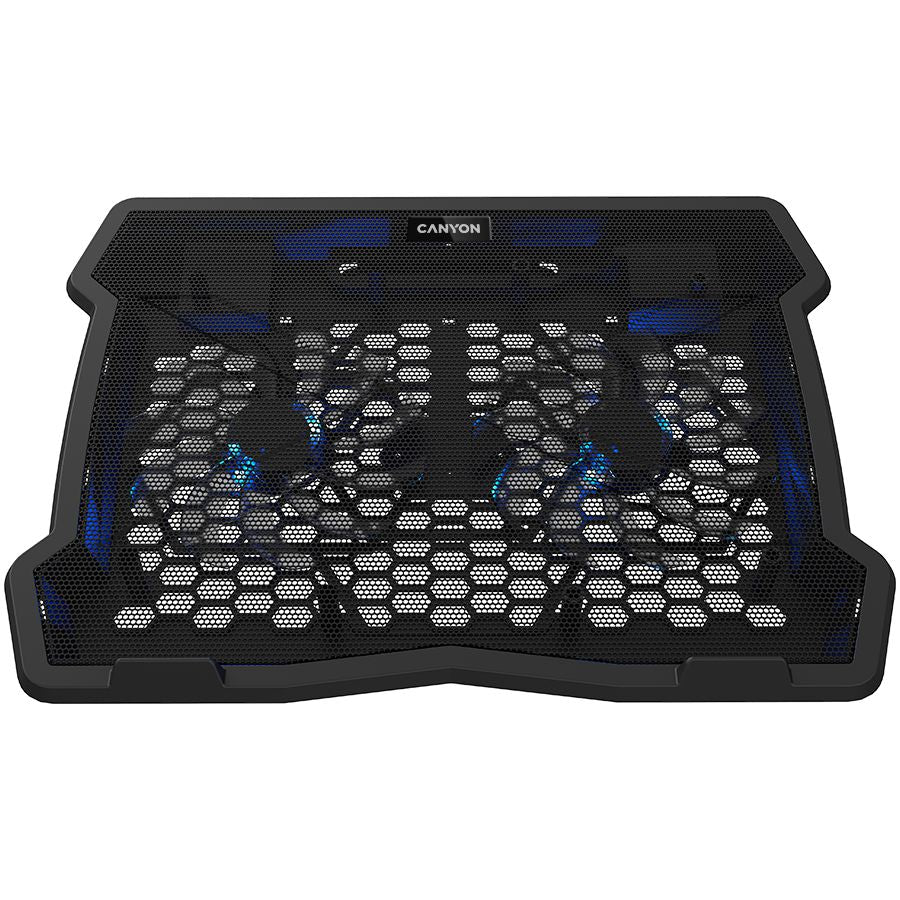 Muu arvutitarvik Canyon  CANYON NS03, Cooling stand dual-fan with 2x2.0 USB hub, support up to 10”-15.6” laptop, ABS plastic and iron, Fans dimension:125*125*15mm(2pcs), DC 5V, fan speed: 800-1000RPM, size:340*265*30mm, 435g