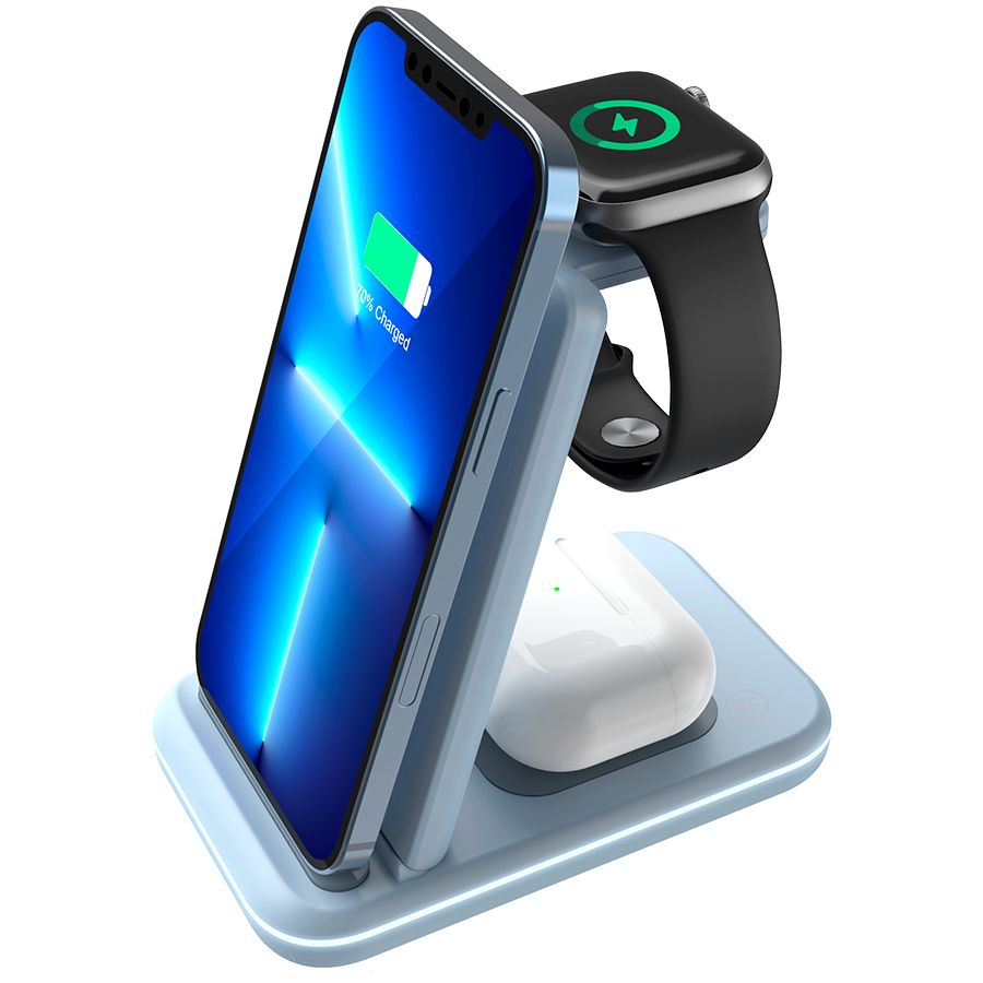 Wireless charger Canyon  CANYON wireless charger WS-304 15W 3in1 Blue