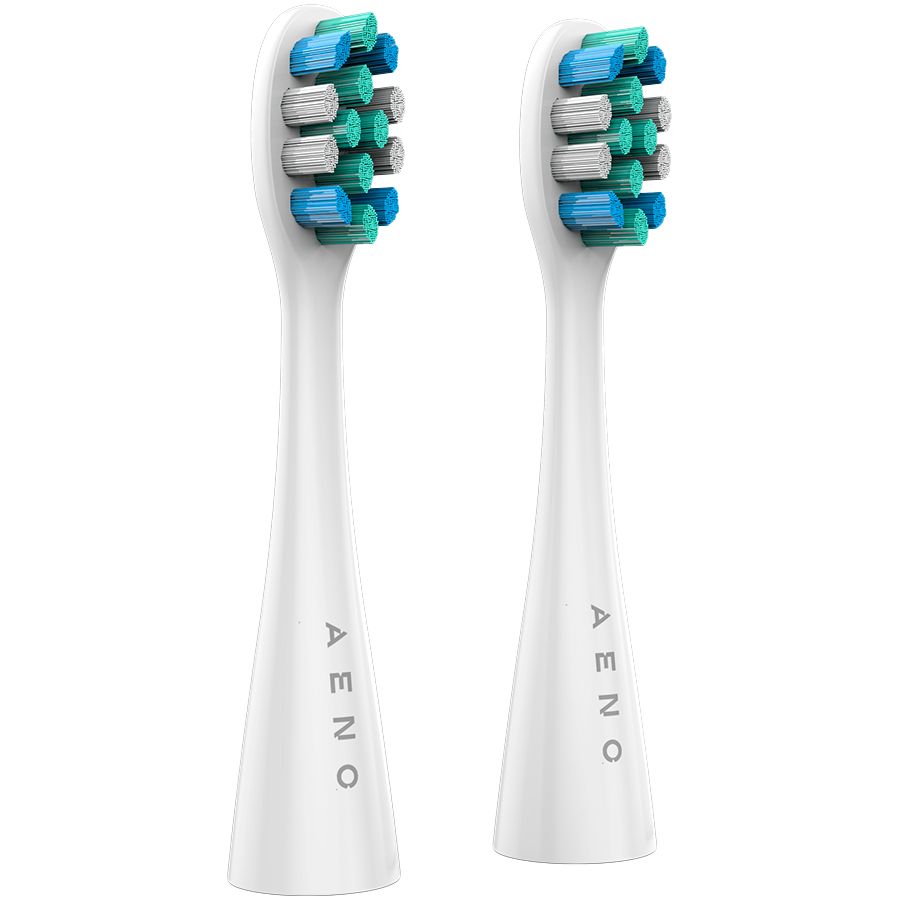 Muud kaubad AENO  AENO Replacement toothbrush heads, White, Dupont bristles, 2pcs in set (for ADB0007/ADB0008)