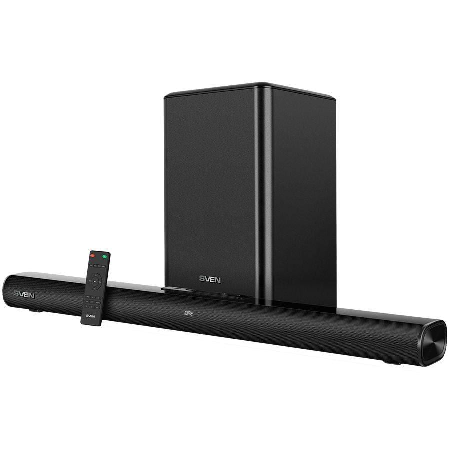 Juhtmevabad kõlarid Sven  Soundbar SB-2200D, black (300W, DolbyDigital, Bluetooth, HDMI, RC, Optical, USB, display, wireless subwoofer)