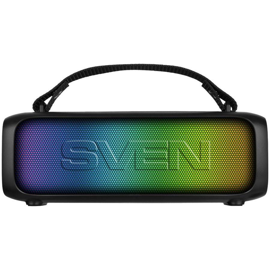 Record players Sven  Speaker 2.0 portable SVEN PS-235, black (12W, TWS, ), power output 2x6W (RMS), Bluetooth, FM, USB, lithium 1500mA*h