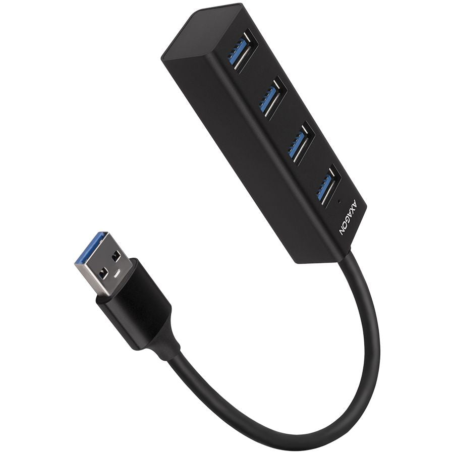 Üleminek Axagon  AXAGON HUE-M1A 4x USB3.2 Gen 1 MINI hub, metal, 20cm USB-A cable