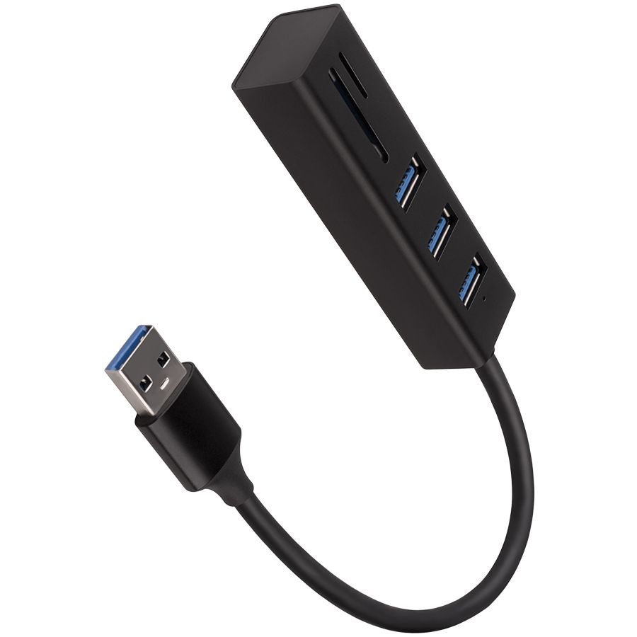 Converter Axagon  AXAGON HMA-CR3A 3x USB-A + SD/microSD, USB3.2 Gen 1 hub, metal, 20cm USB-A cable