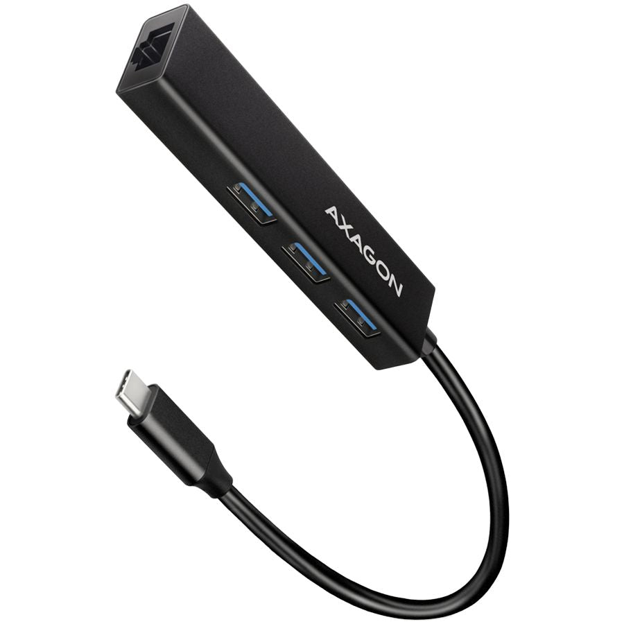 Converter Axagon  HMC-GL3A SUPERSPEED USB-C HUB + GIGABIT LAN