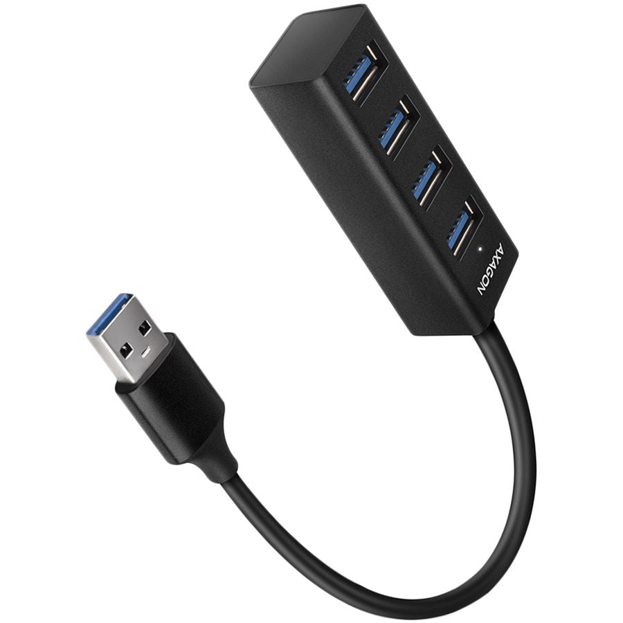 Converter Axagon  AXAGON HUE-M1AL 4x USB 3.2 Gen 1 MINI hub, metal, 1.2m USB-A cable