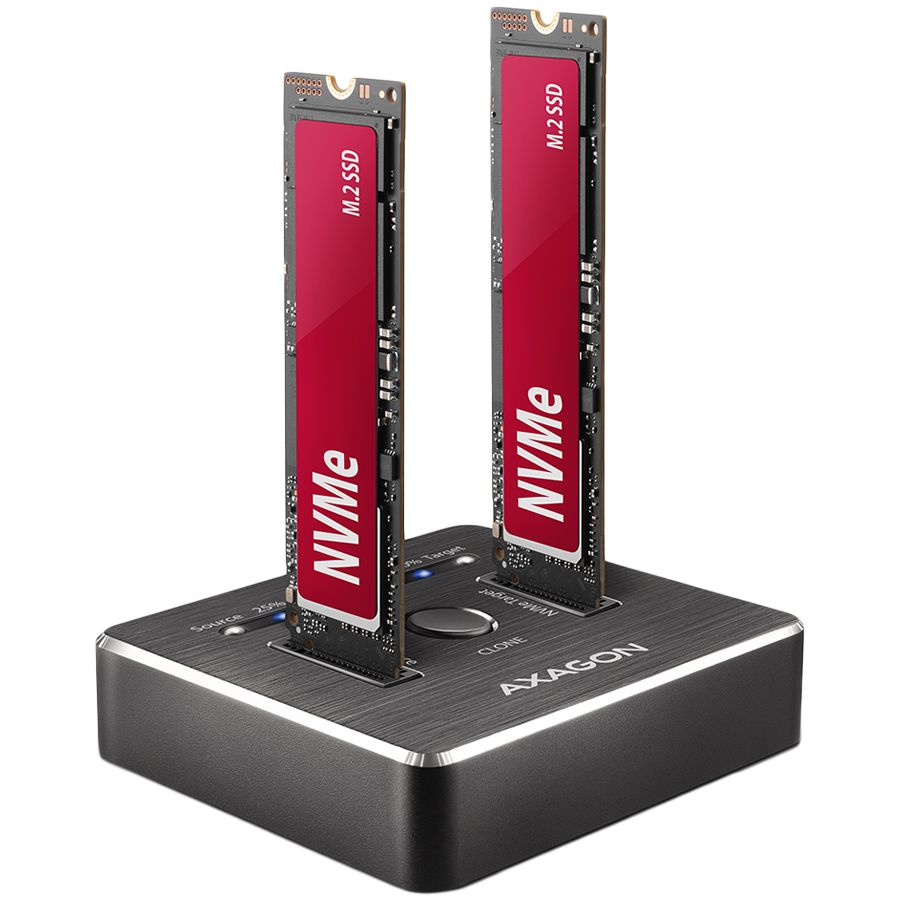 Hard drive HDD Axagon AXAGON ADSA-M2C DUAL NVMe CLONE MASTER DOCK SuperSpeed USB-C 10 Gbps docking station