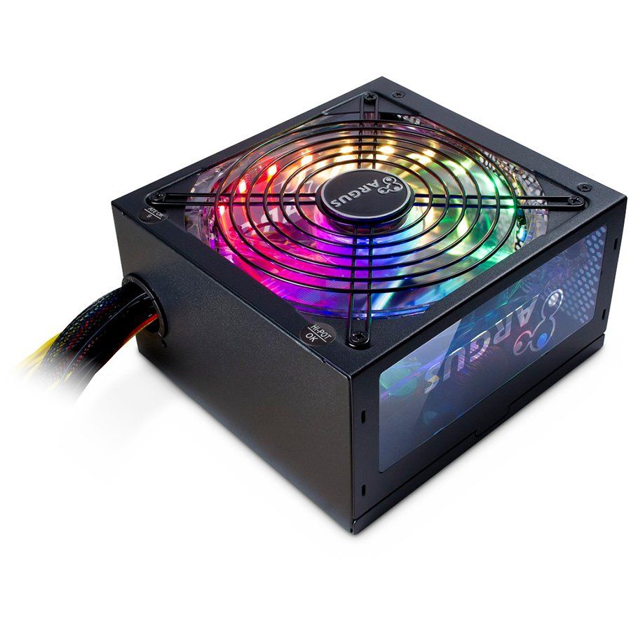 Cable INTER-TECH  Power Supply INTER-TECH Argus RGB, 80PLUS Bronze, 600W, Retail, 1x140 Fan, 1x20+4Pin, 4+4Pin, 2xPCI-e 6+2Pin, 3x4Pin (Molex), 6xSATA, 1xFDD (Rev. 2)