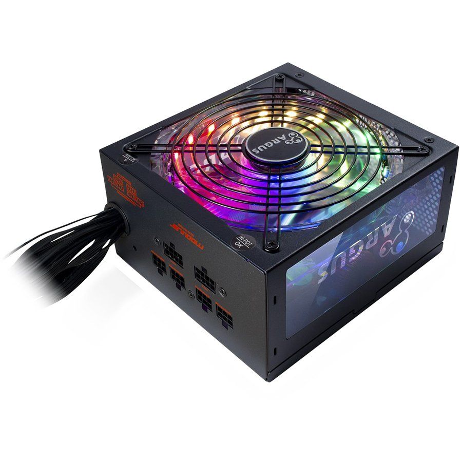 Cable INTER-TECH Power Supply INTER-TECH Argus RGB 750W CM, 80PLUS Gold, 140mm fan with 21 ultra bright LEDs, Switchable illumination, Acrylic glass side panel, active PFC, 4xPCI-e, OPP/OVP/SCP protection, semi-modular Cable management (Rev. 2)