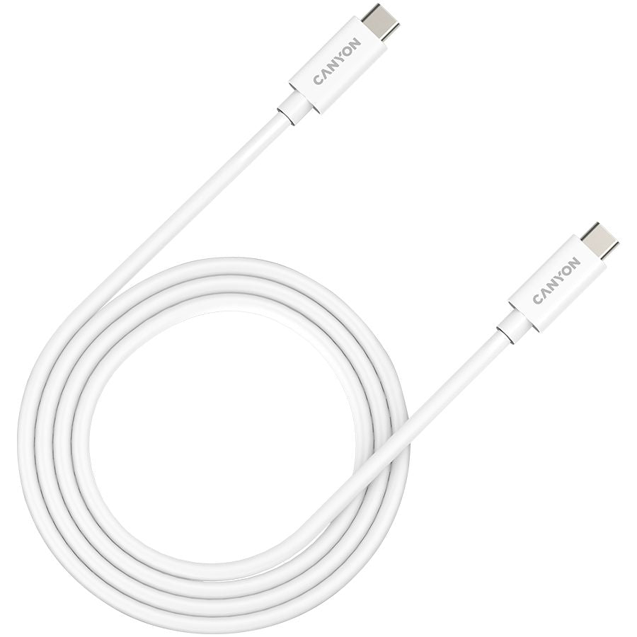 Kaabel Canyon  CANYON UC-44, cable, U4-CC-5A1M-E, USB4 TYPE-C to TYPE-C cable assembly 40G 1m 5A 240W(ERP) with E-MARK, CE, ROHS, white