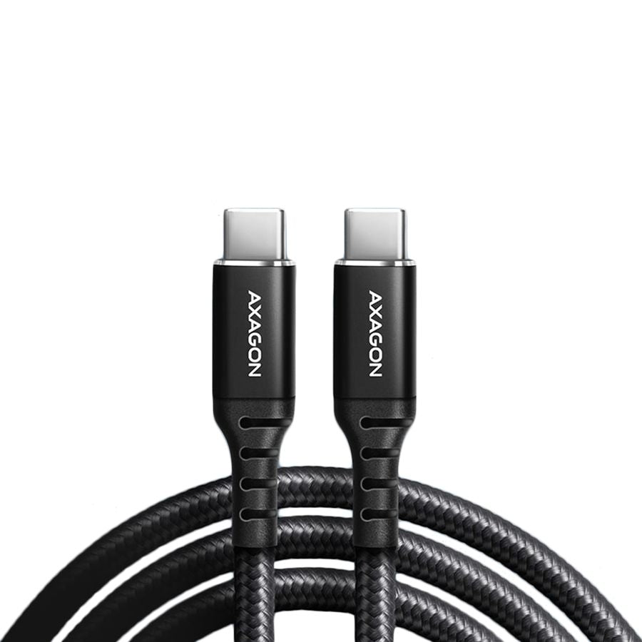 Kaabel Axagon  Axagon Data and charging USB 2.0 cable length 1 m. 3A. PD 60W, 3A. Black braided.