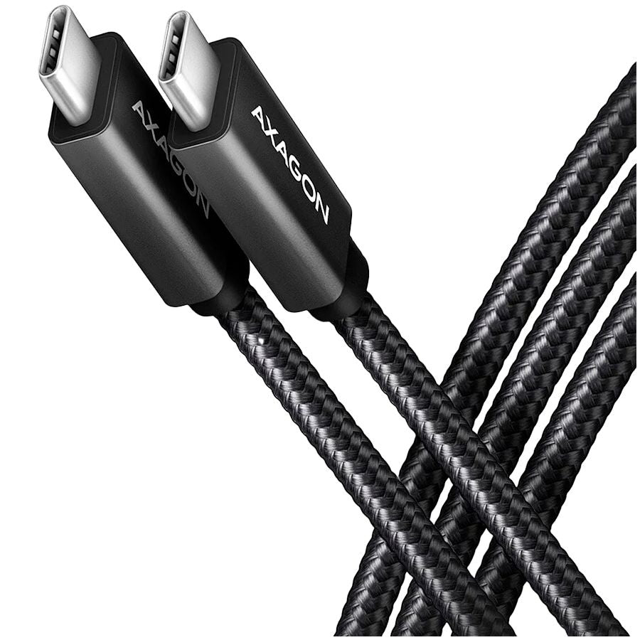 Cable Axagon Axagon Data and charging USB 480Mbps cable, 2 m long. PD 240W, 5A. Black braided.