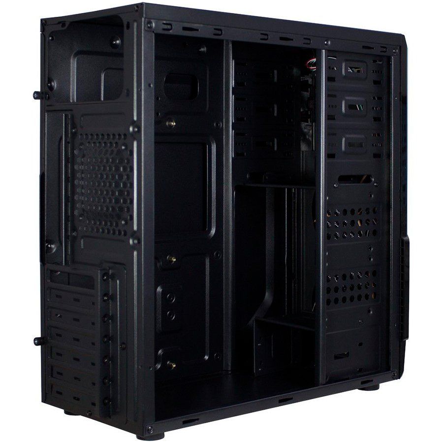 Computer case INTER-TECH Chassis INTER-TECH B-42 Black Midi Tower, ATX, 2xUSB2.0, Blue LED strip, PSU optional