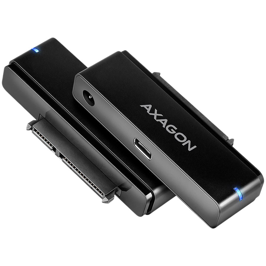 Adapter Axagon AXAGON ADSA-FPX USB-C 10Gbps - SATA 6G 2.5"/3.5" SSD/HDD FAST PORT X adapter incl. AC, adapter USB-C - USB-A