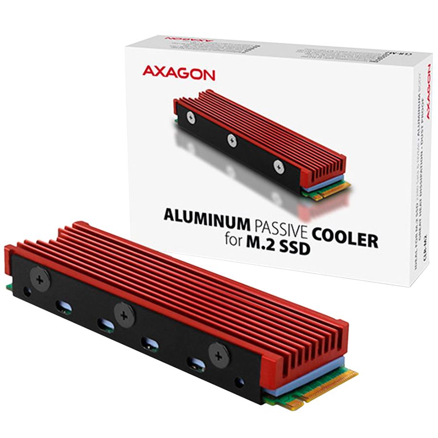 Jahutid Axagon  AXAGON CLR-M2 passive - M.2 SSD, 80mm SSD, ALU body, silicone thermal pads