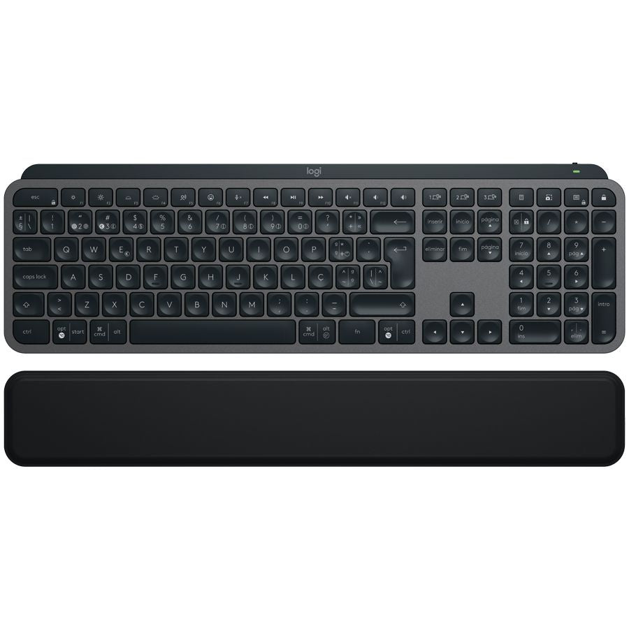Arvuti klaviatuur Logitech  LOGITECH MX Keys S Plus Bluetooth Illuminated Keyboard with Palm Rest - GRAPHITE - US INT'L