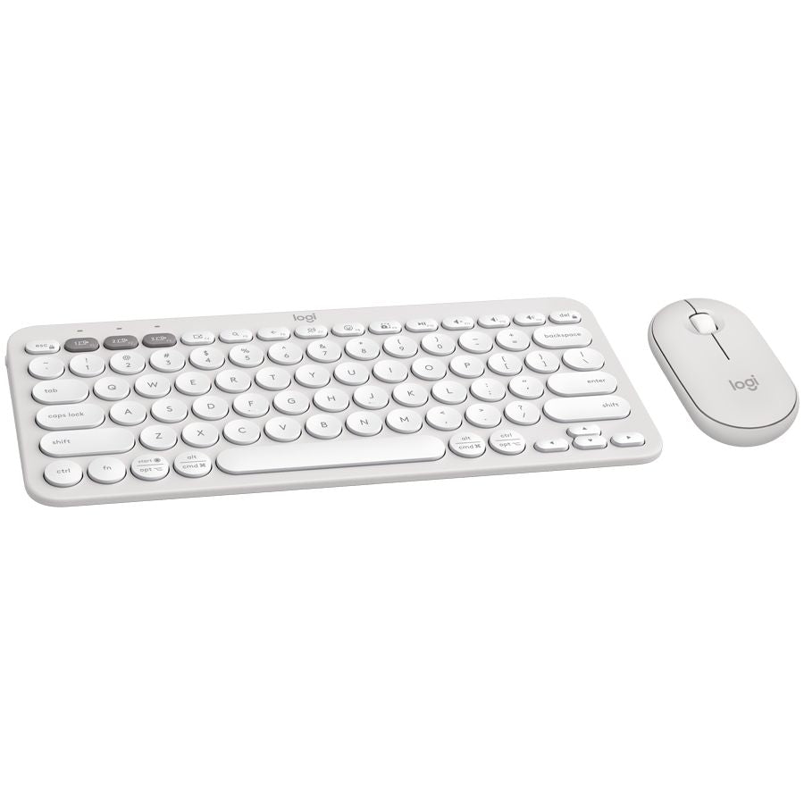 Computer keyboard Logitech  LOGITECH Pebble 2 Bluetooth Keyboard Combo - TONAL WHITE - US INT'L