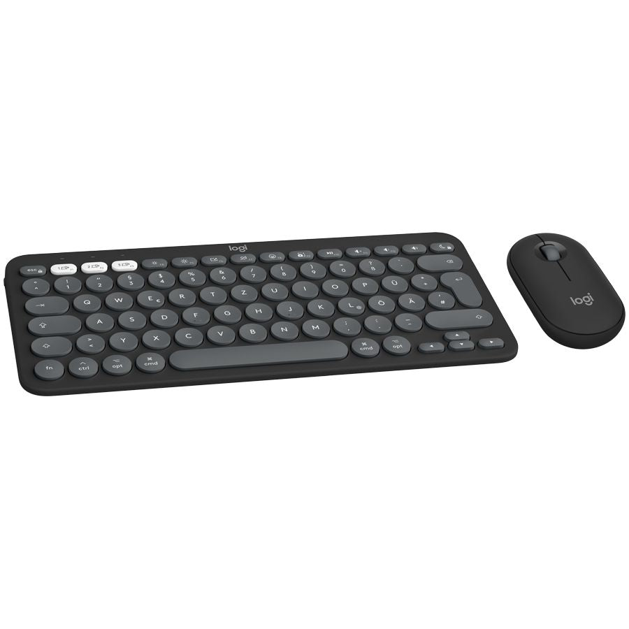 Computer keyboard Logitech  LOGITECH Pebble 2 for MAC Bluetooth Keyboard Combo - TONAL GRAPHITE - US INT'L